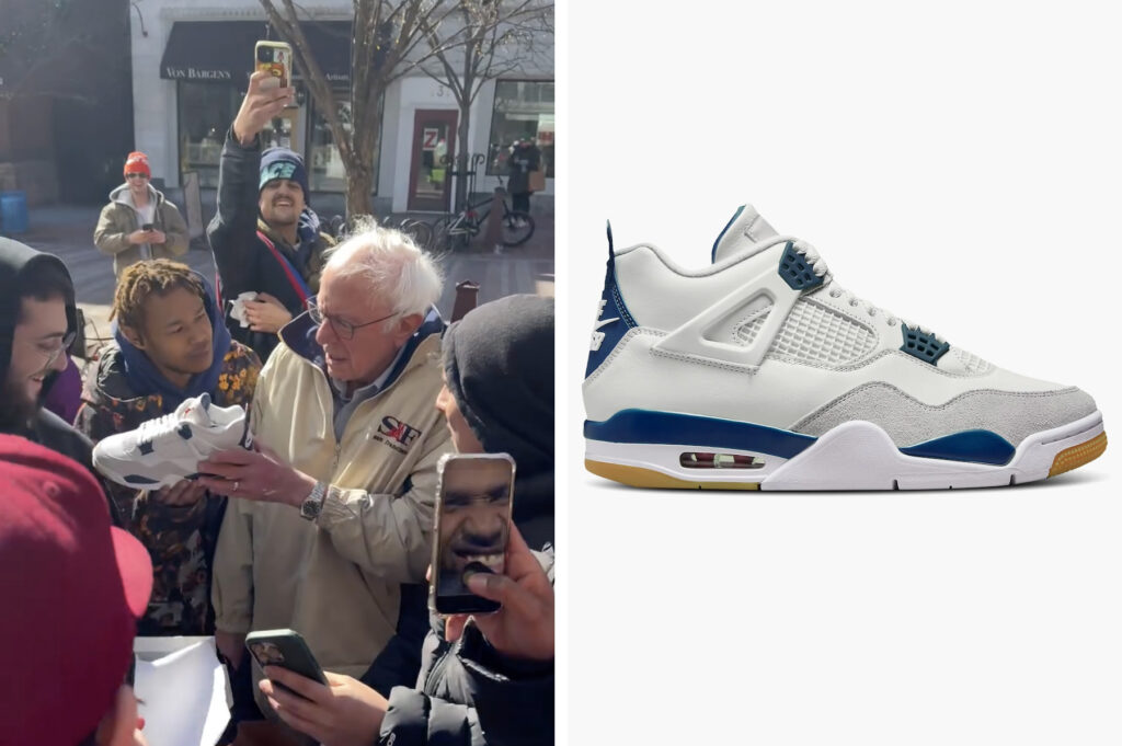 Bernie Sanders Happened Into a Hyped Sneaker Release — and They’re Too Rich for His Taste