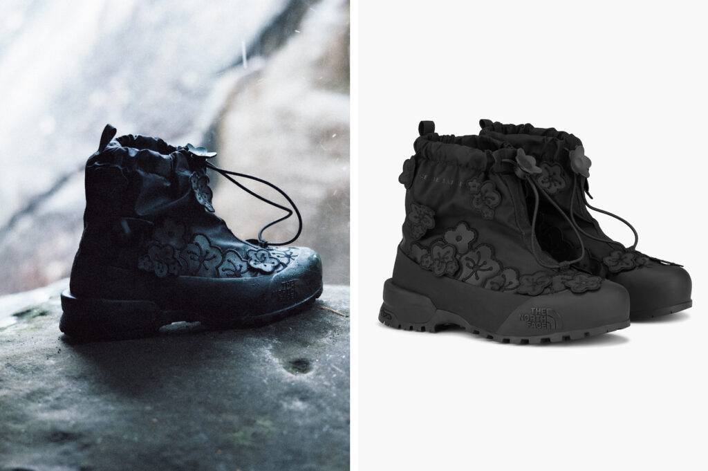 Cecilie Bahnsen’s All-Black Floral The North Face Boot Is a Little Goth, a Little Twee and a Lot of Fun