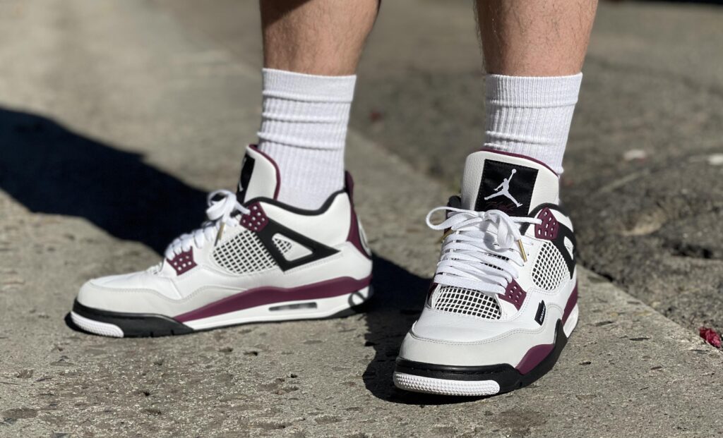 Paris Saint-Germain x Air Jordan 4 “Bordeaux” On-Feet Overview